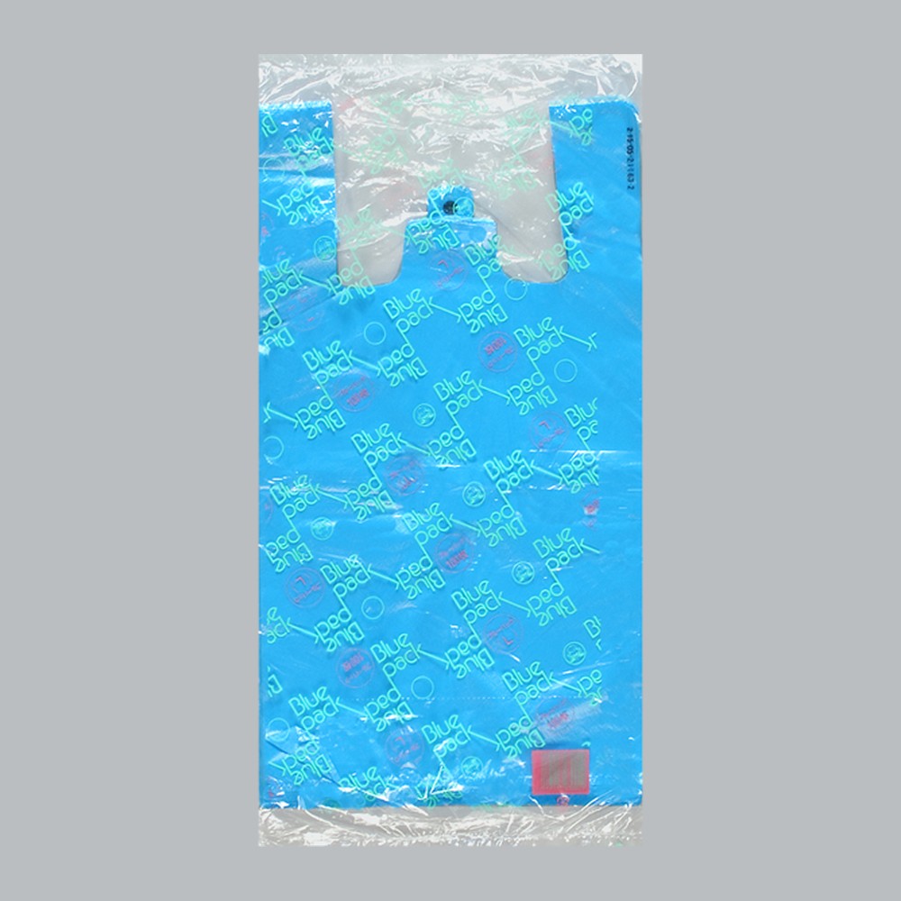 レジ袋 ブルーパック L（0.012×390(255)×480mm）福助工業