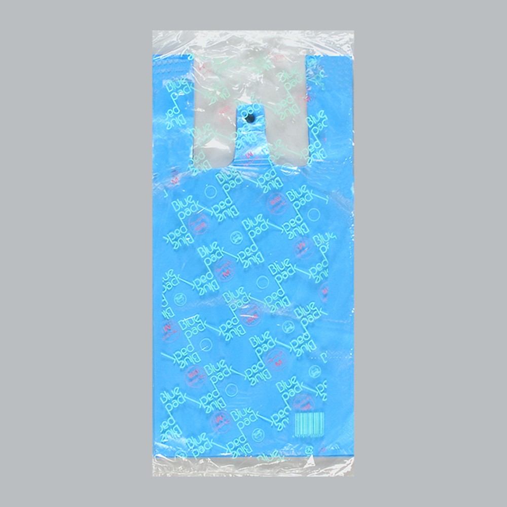 レジ袋 ブルーパック M（0.012×340(215)×430mm）福助工業