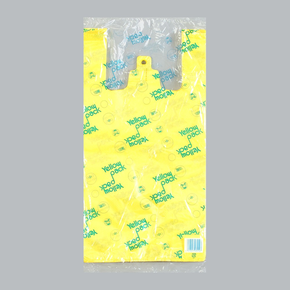 レジ袋 イエローパック 中（0.014×390(255)×480mm）福助工業