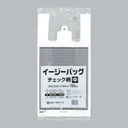 レジ袋 イージーバッグ チェック柄 中（0.016×390(255)×490mm）福助工業