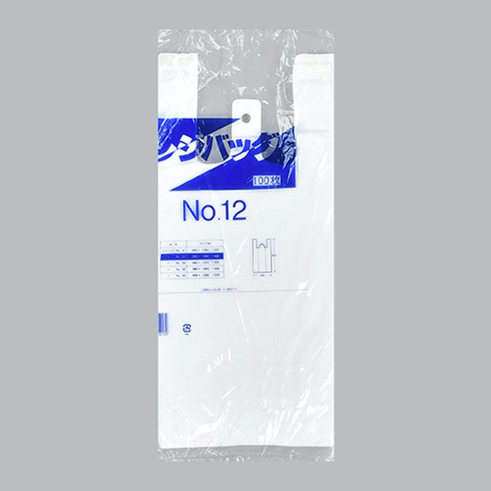 レジ袋 レジバッグ 関東 No.12（0.015×290(180)×400mm）福助工業