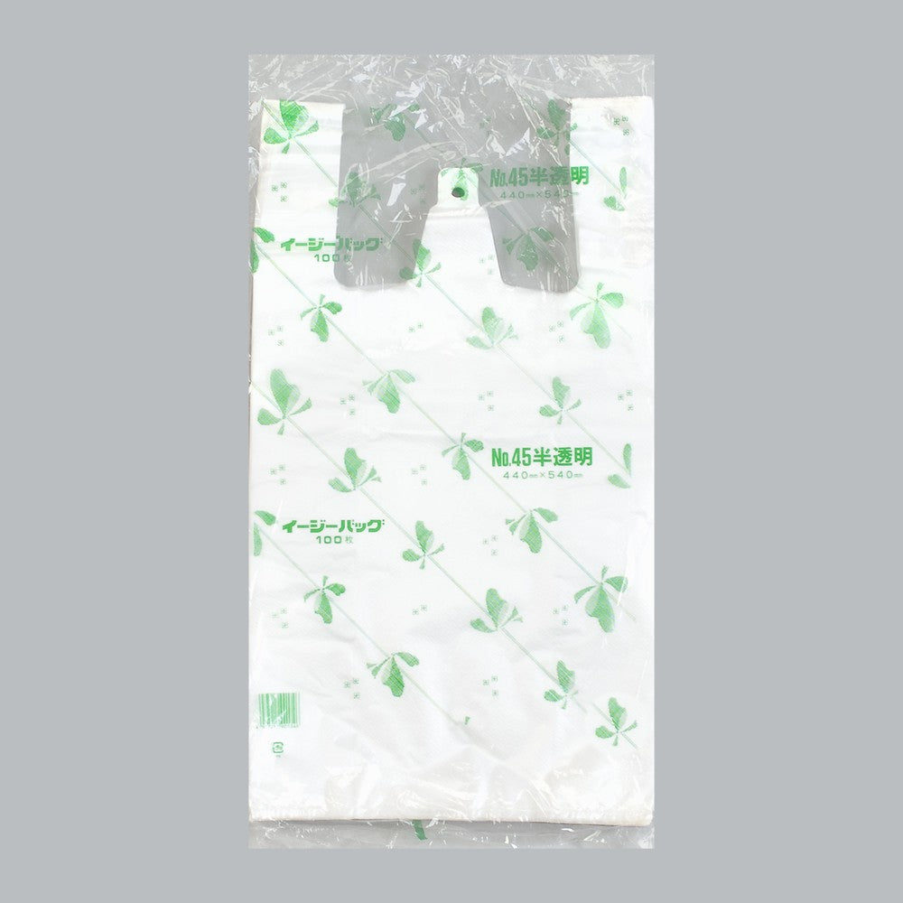 レジ袋 イージーバッグ 関東 半透明タイプ No.45（0.018×440(295)×540mm）福助工業