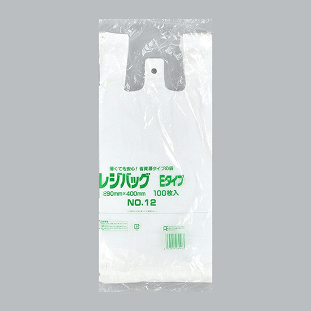 レジ袋 レジバッグ 関東 Eタイプ No.12E（0.012×290(180)×400mm）福助工業