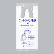レジ袋 ニューイージーバッグ長舌片 ブロック無し M（0.012×340(215)×430mm）福助工業