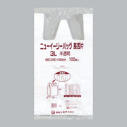 レジ袋 ニューイージーバッグ長舌片 ブロック無し 半透明 3L（0.02×490(345)×580mm）福助工業