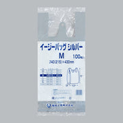 レジ袋 イージーバッグ シルバー M（0.02×340(215)×430mm）福助工業