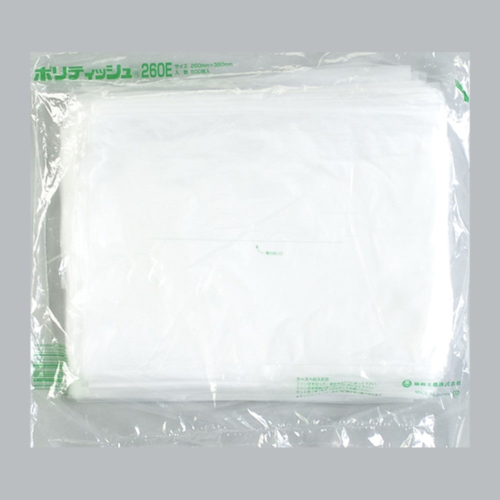 ポリ袋 ポリティッシュE 袋入 260E（260×380×0.007mm）福助工業