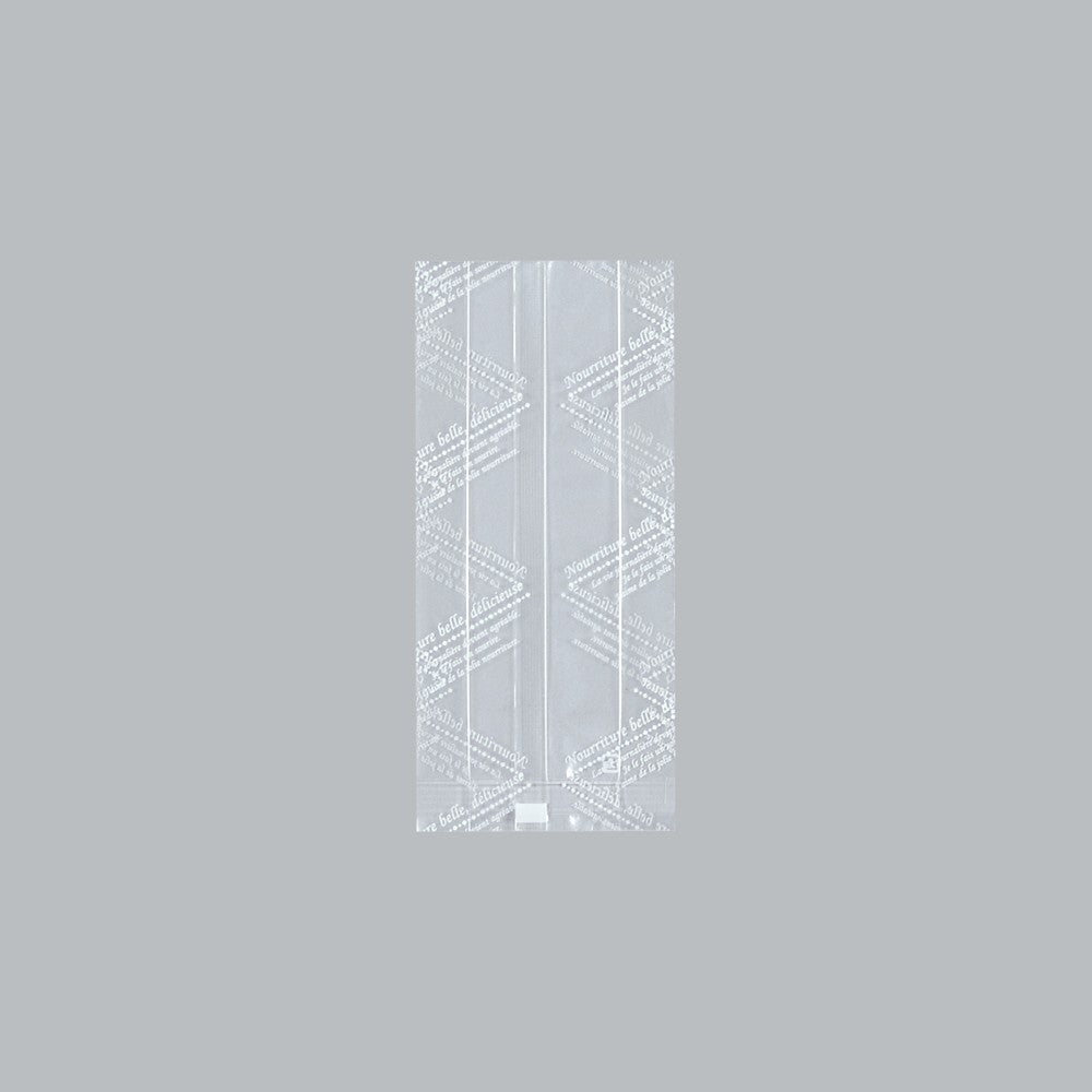 合掌袋 合掌ガゼットGT（透明タイプ） No.22 パリ白（70×150mm・マチ30mm）福助工業