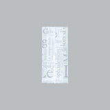 合掌袋 合掌ガゼットGT（透明タイプ） No.22 洋柄ホワイト（70×150mm・マチ30mm）福助工業