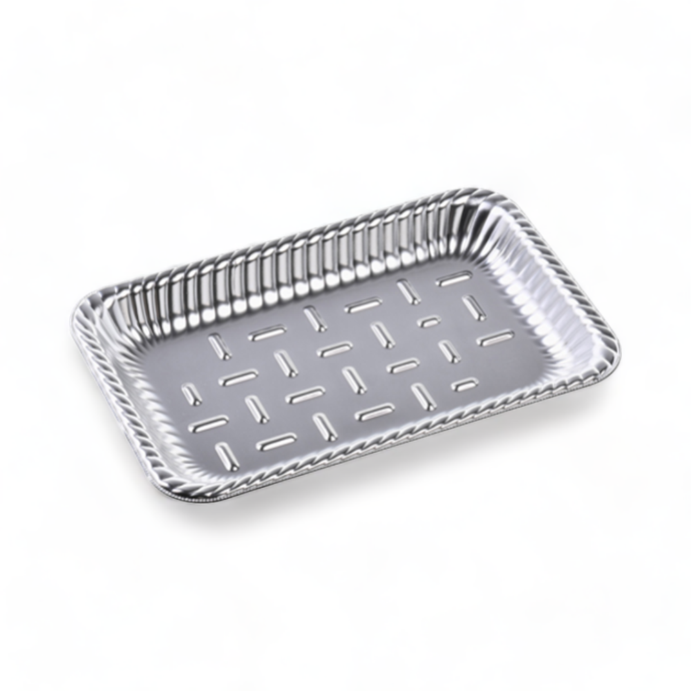 ティアラ角皿A30-30 本体 銀 (298×196×30mm)