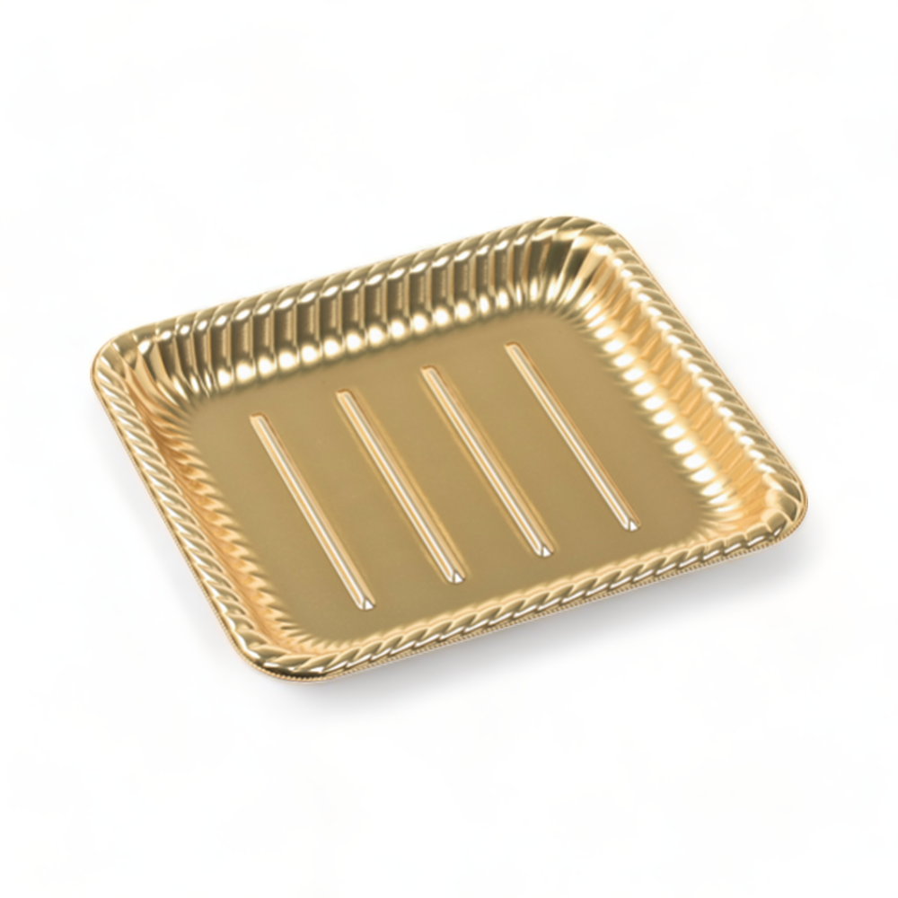 ティアラ角皿25-22 本体 金 (246×221×27mm)