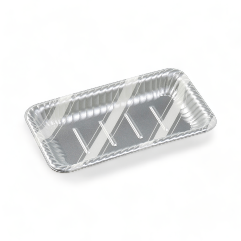 MFPティアラ角皿25-14 スラン銀 (246×140×27mm)