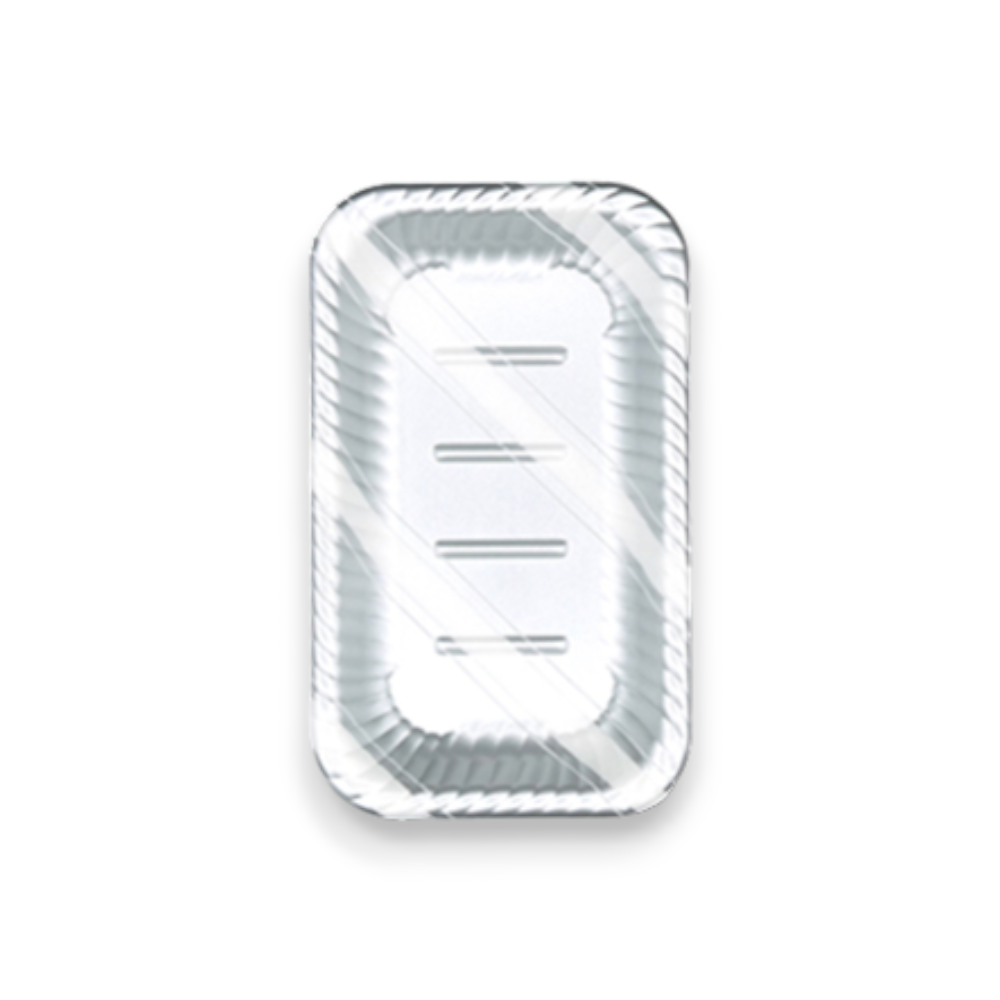 MFPティアラ角皿25-15 スラン銀 (248×150×27mm)