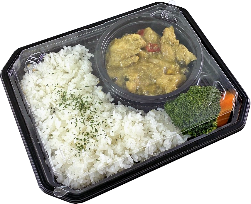 グリーンカレー：外蓋を閉めた写真