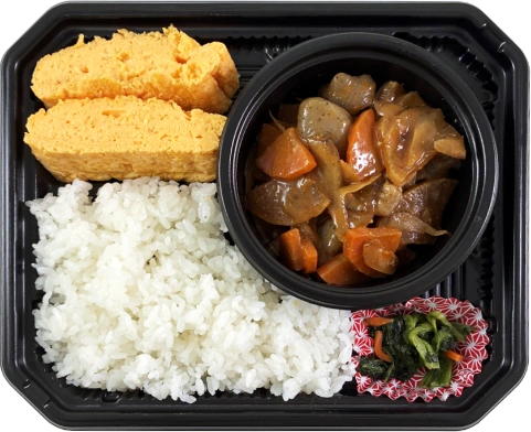 もつ煮弁当：盛付写真