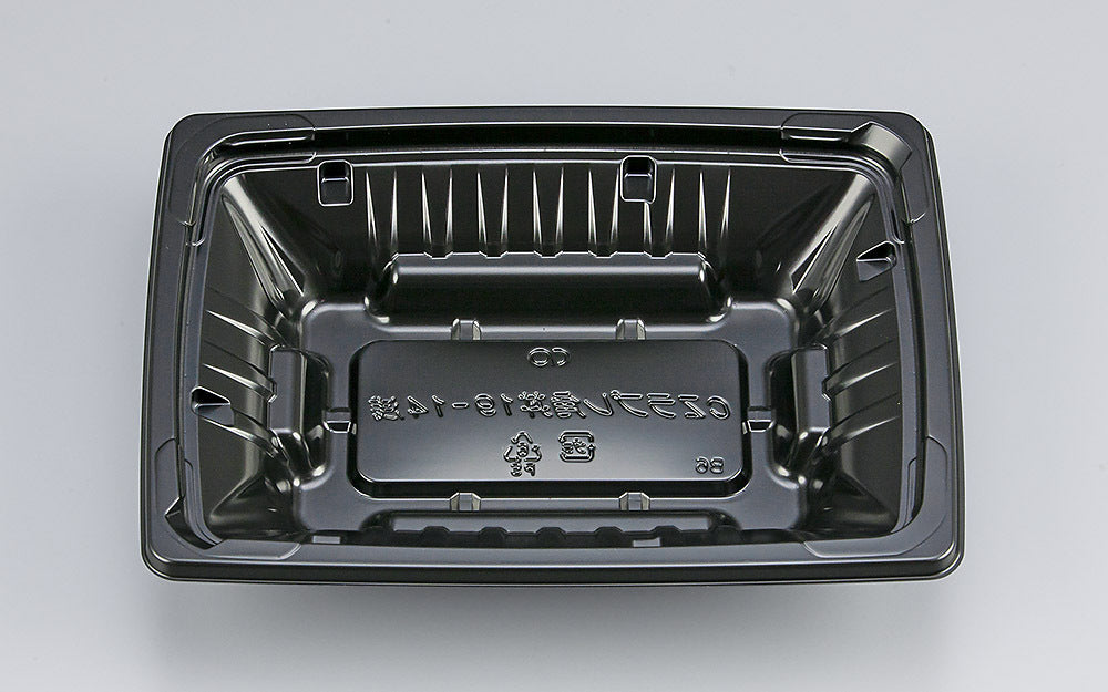 丼・重 CZラプレ角丼19-14浅 BS黒本体