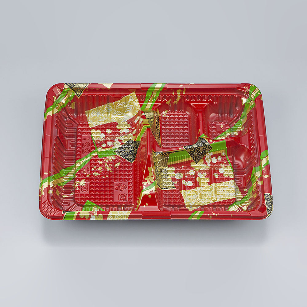 弁当容器 CZ-221 彩帯赤本体（N）