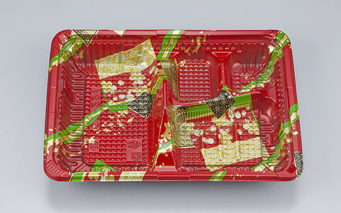 弁当容器 CZ-221 彩帯赤本体（N）