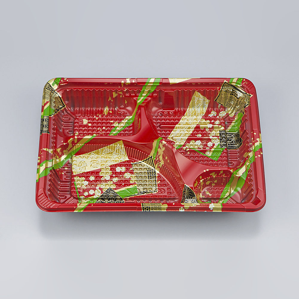 弁当容器 CZ-221-1 彩帯赤本体（N）