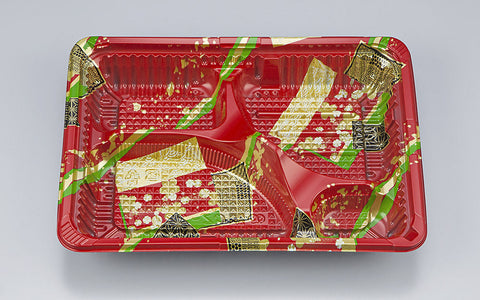 弁当容器 CZ-221-1 彩帯赤本体（N）
