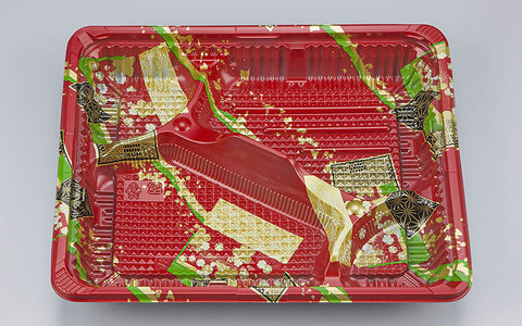 弁当容器 CZ-222 彩帯赤本体（N）