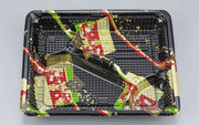 弁当容器 CZ-222 彩帯黒本体（N）