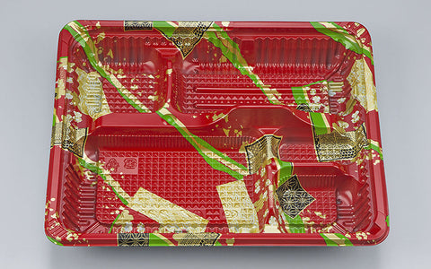 弁当容器 CZ-222-1 彩帯赤本体（N）
