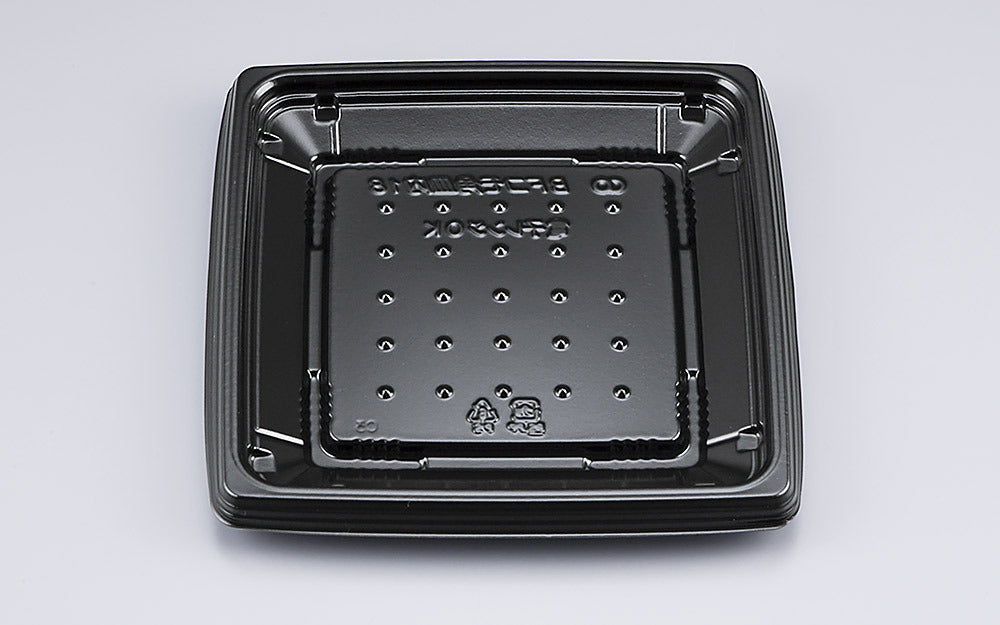 惣菜容器 BFコモ角皿内18 黒本体（N）