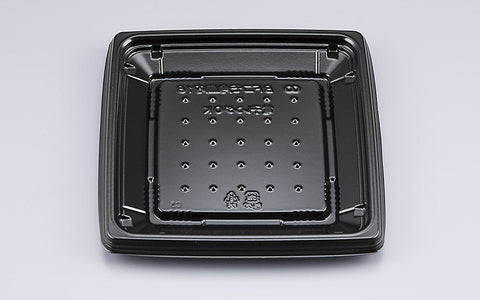 惣菜容器 BFコモ角皿内18 黒本体（N）