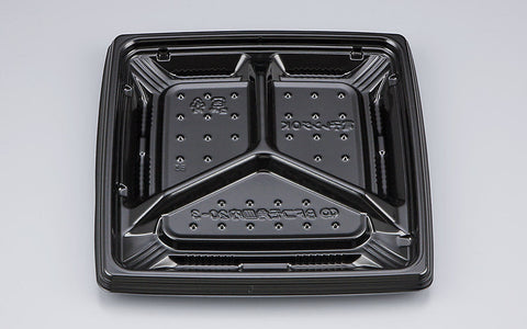 惣菜容器 BFコモ角皿内20-3 黒本体（N）