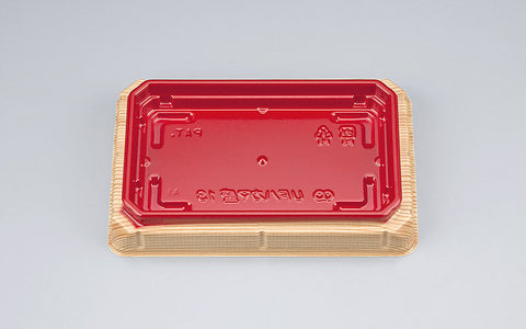 寿司容器 UFハカマ盛13 杉板赤本体（N）