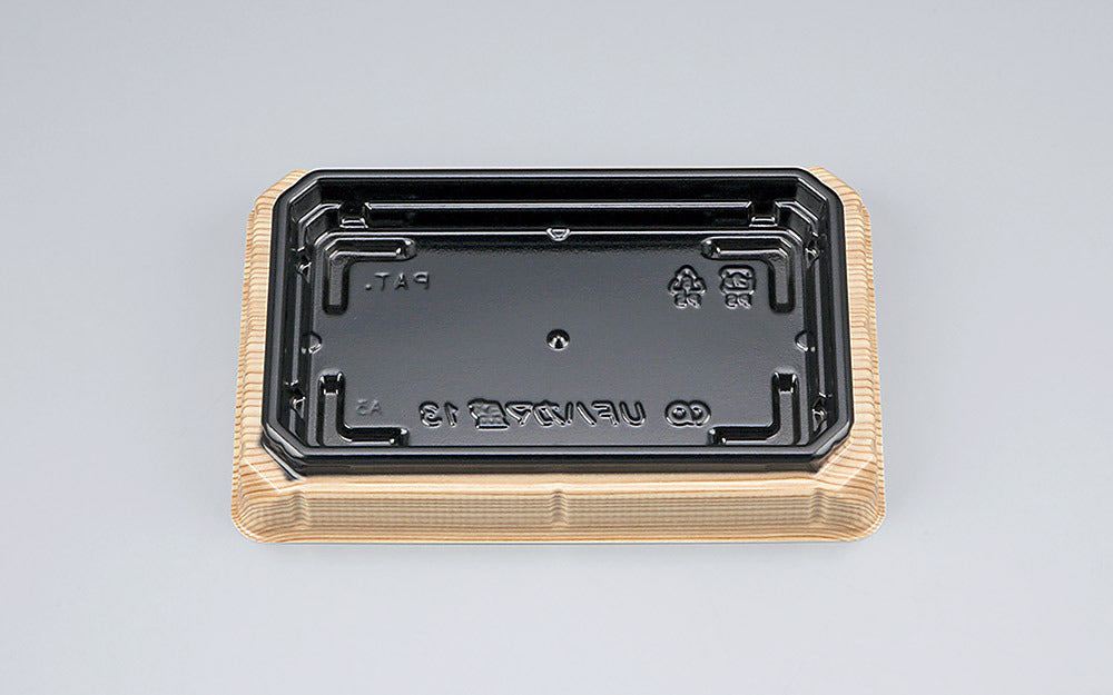 寿司容器 UFハカマ盛13 杉板黒本体（N）