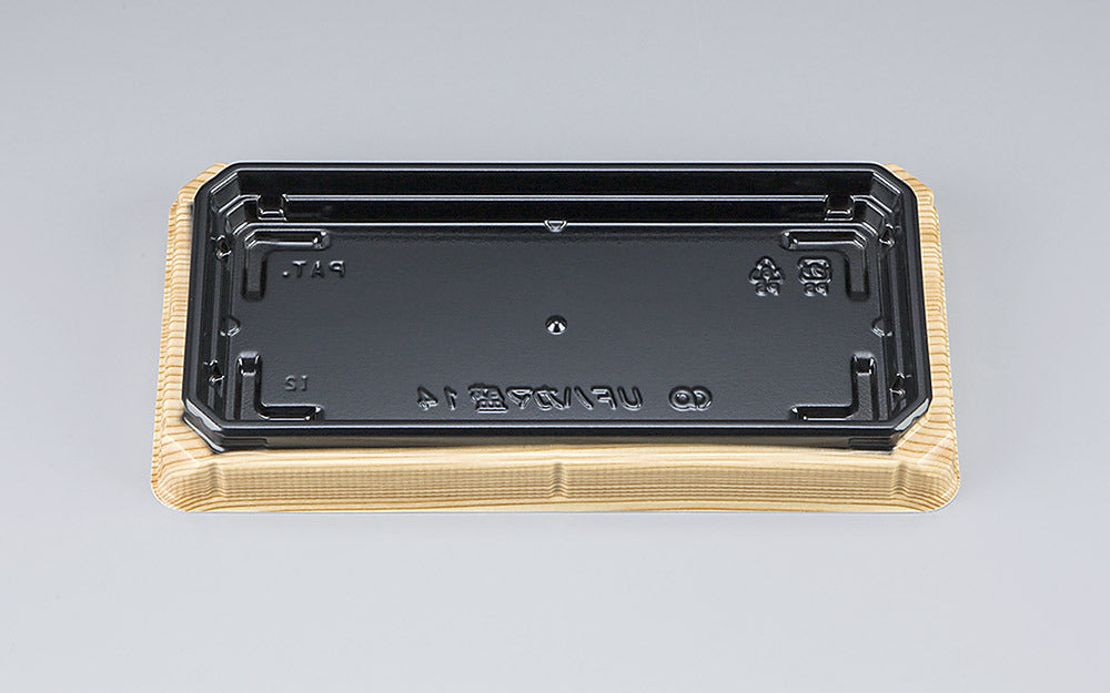 寿司容器 UFハカマ盛14 杉板黒本体（N）