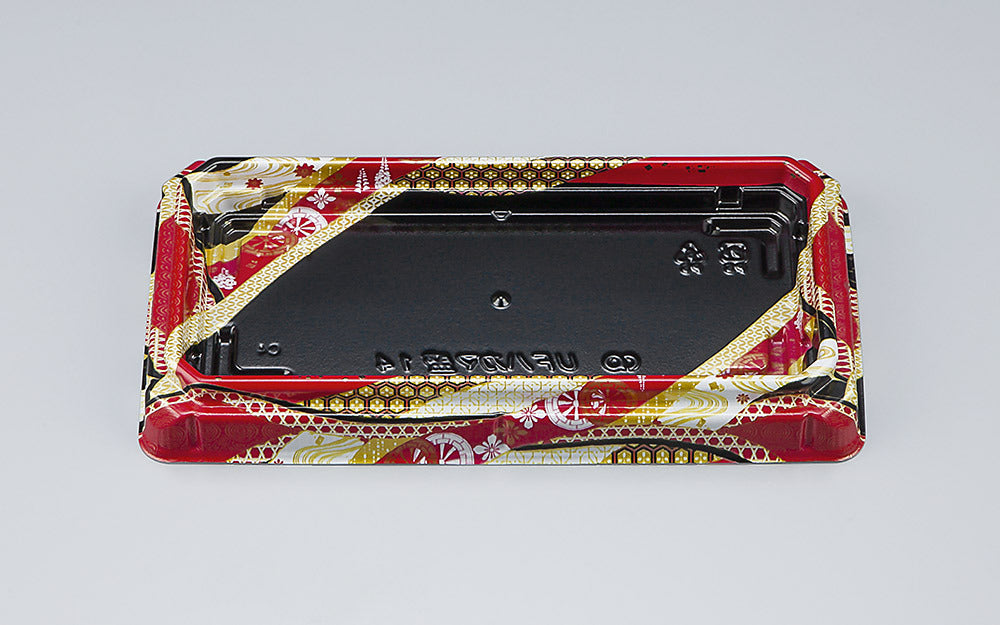 寿司容器 UFハカマ盛14 明星赤本体（N）