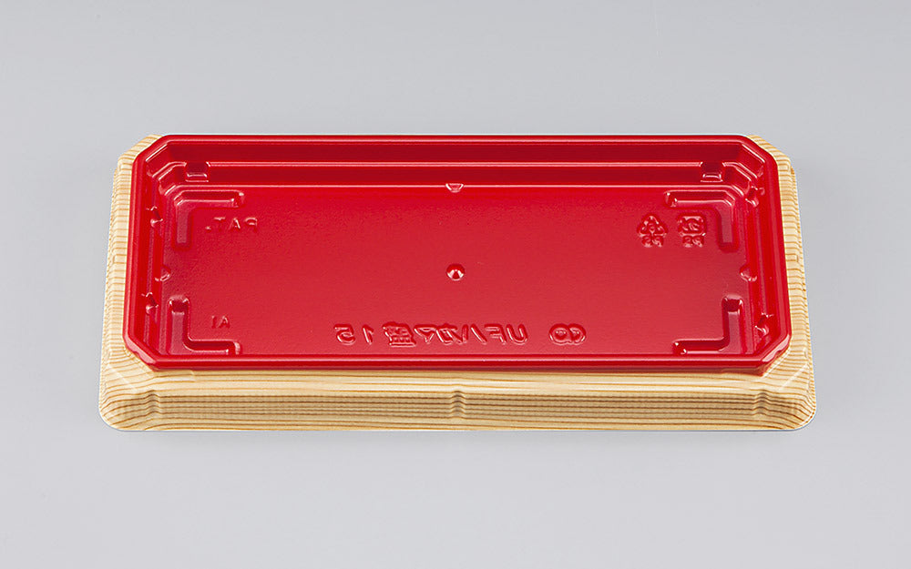 寿司容器 UFハカマ盛15 杉板赤本体（N）