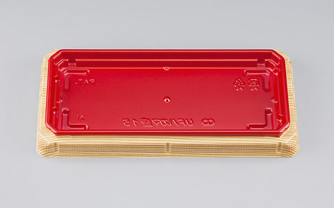 寿司容器 UFハカマ盛15 杉板赤本体（N）