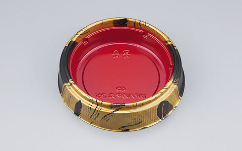 寿司容器 UFハカマ丸25 雅赤本体（N）