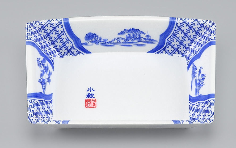 刺身容器 V-304 小紋山水