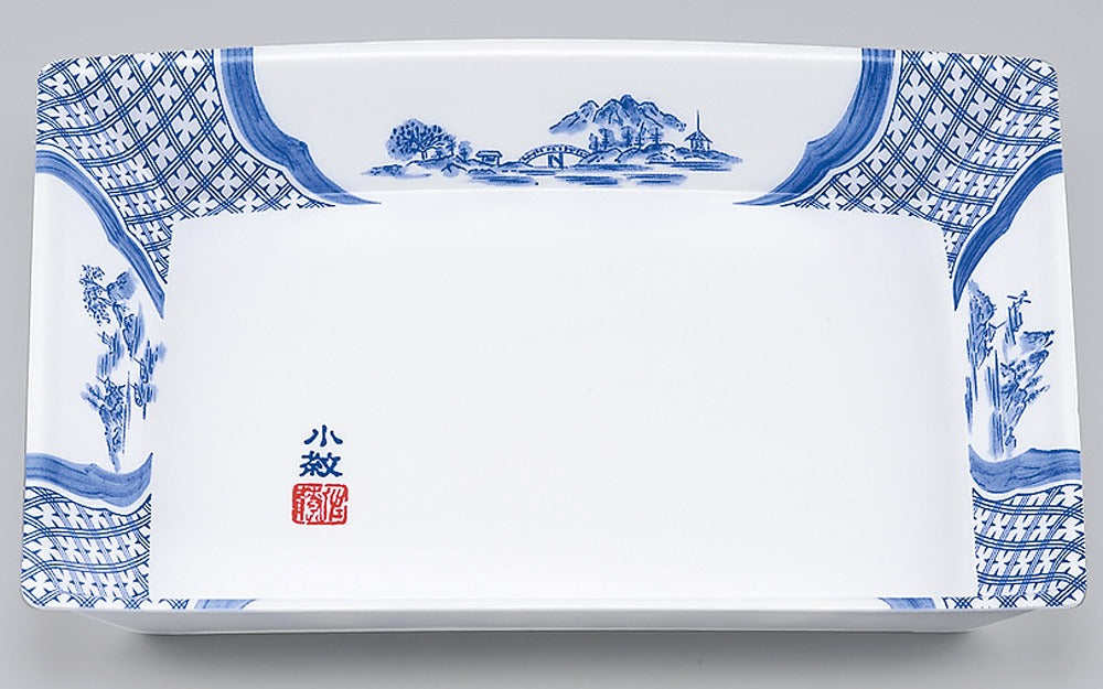 刺身容器 V-306 小紋山水