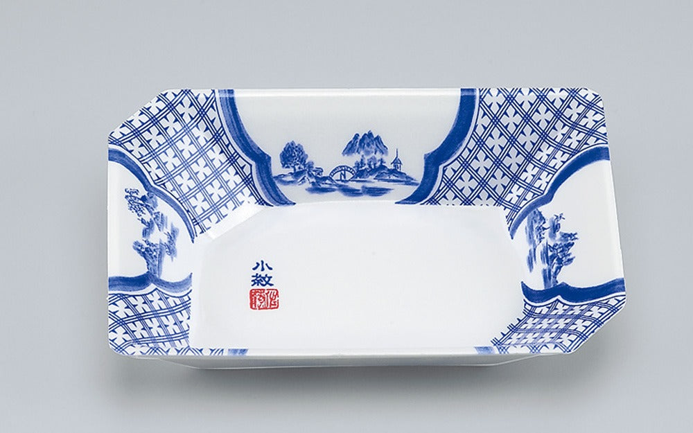 刺身容器 V-442 小紋山水