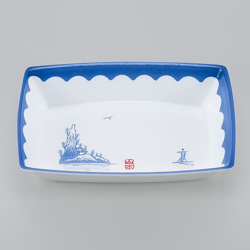 刺身容器 VP-5 山水（外白）