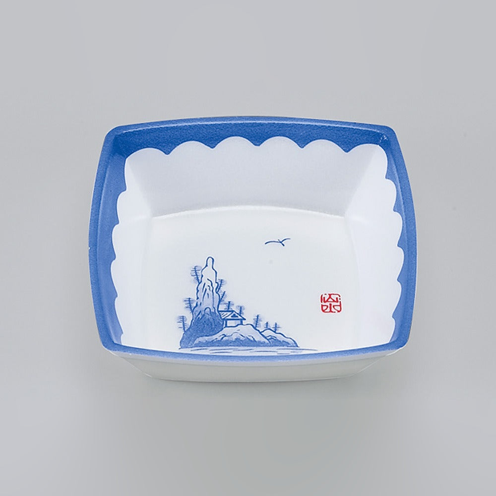 刺身容器 VP-43 山水（外白）