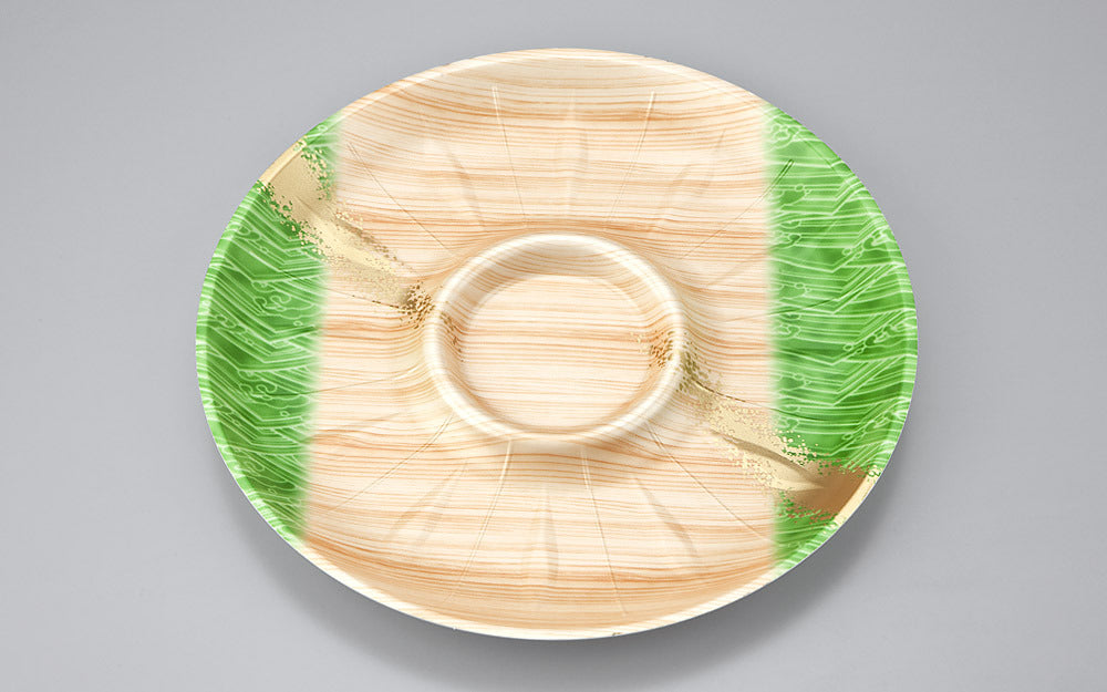 精肉容器 SF丸皿255 浜唄緑