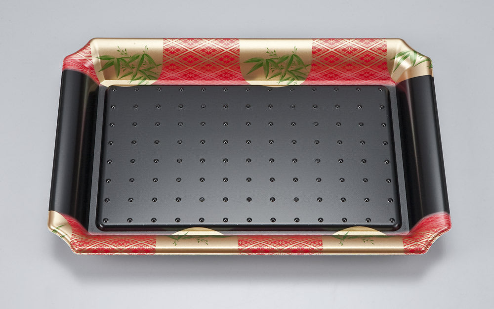 刺身容器 SF盛皿57 笹山赤本体