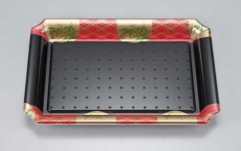 刺身容器 SF盛皿57 笹山赤本体