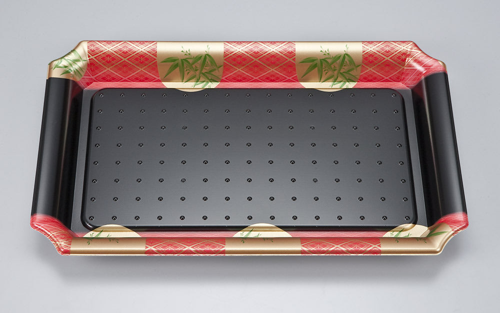 刺身容器 SF盛皿58 笹山赤本体