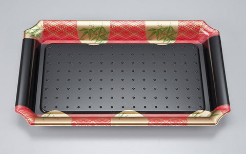 刺身容器 SF盛皿58 笹山赤本体