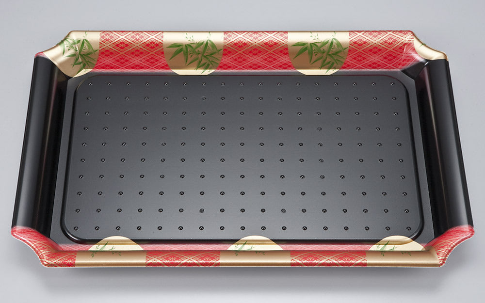 刺身容器 SF盛皿59 笹山赤本体