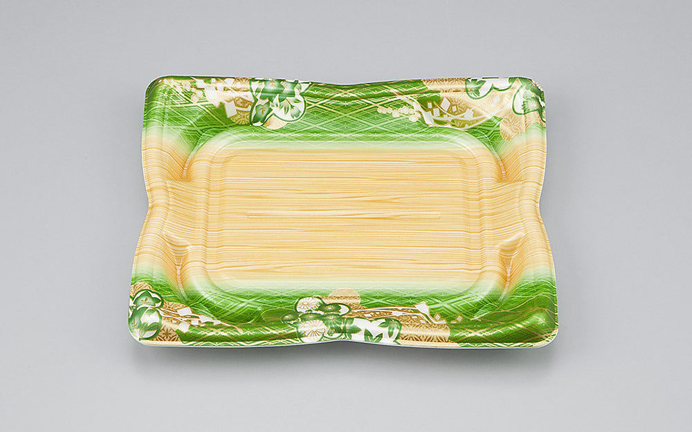 寿司容器 SF華皿23 小町緑本体