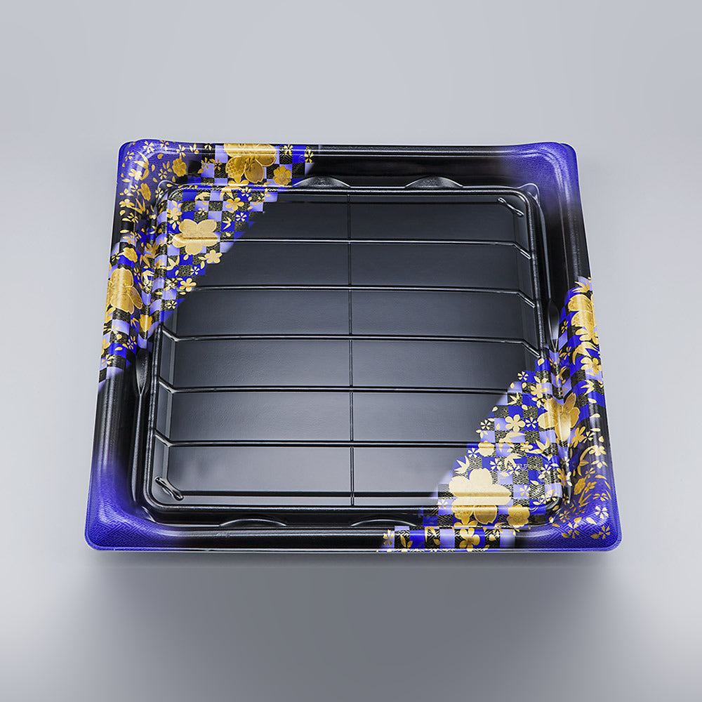寿司容器 SFうま皿330 花雅紫本体